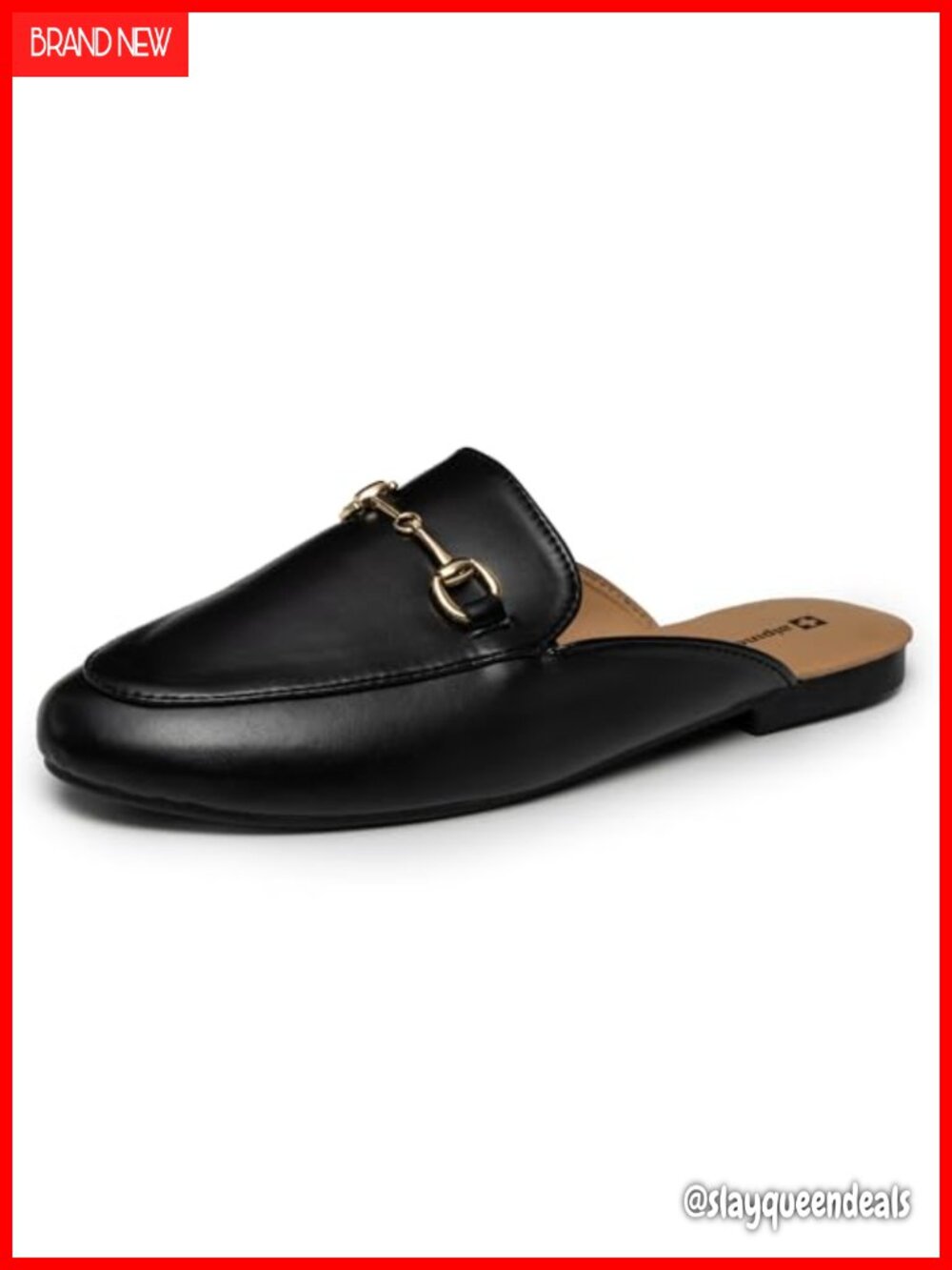 Erin Womens Flat Mules Loafers Vegan Leather Round Toe Slip On Shoes